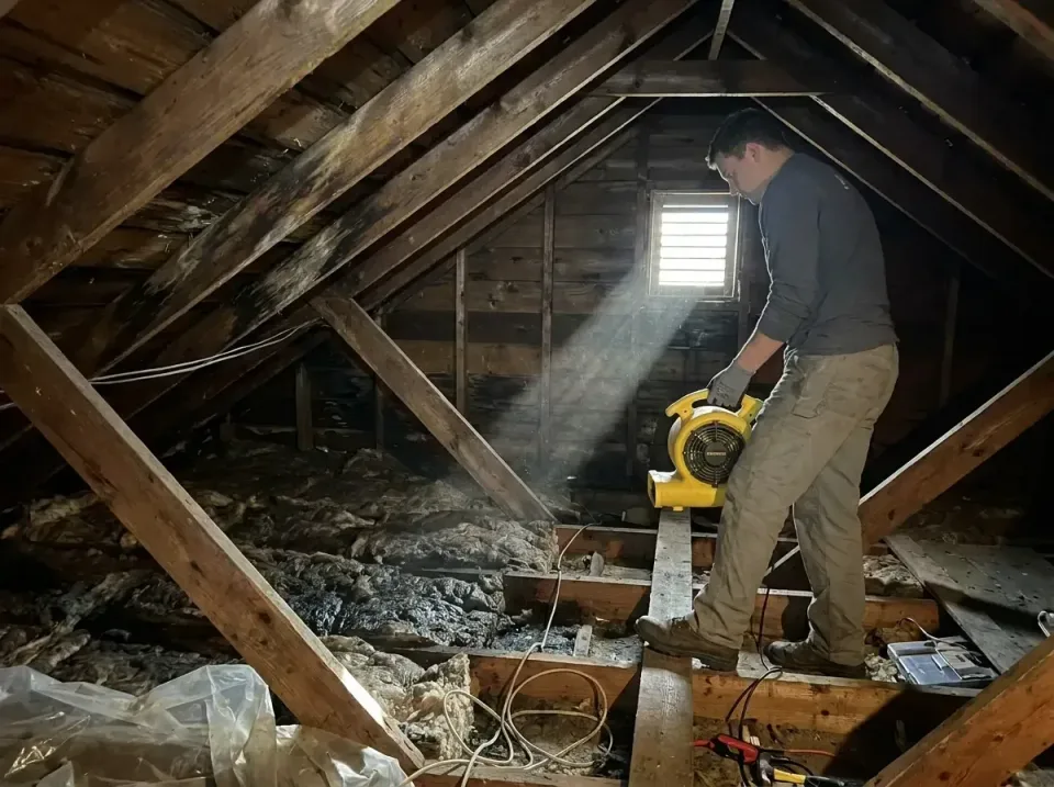 attic-water-damage-drying-proc-007 — frequently asked questions, Emergency Water Extraction & 24/7 Flood Response in Crosset…
